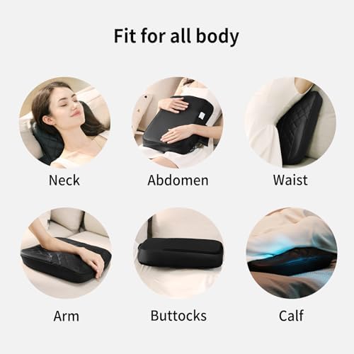 Masajeador de Espalda MASGRE Shiatsu con Calor, Masaje 4D de Amasado, Masaje Eléctrico para Alivio del Dolor, Masajeador Lumbar, Regalos para Mamá, - imagen 5