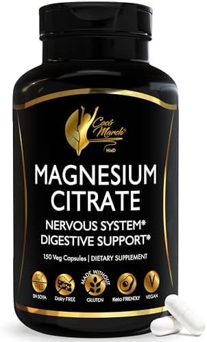 Cocó March N.M.D Citrato de Magnesio 500mg por Porción, Libre de Gluten, Apoya Sueño, Digestión, Función Muscular y Relajación, 150 Cápsulas - imagen 1