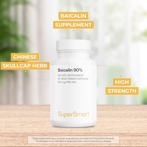 Supersmart - Suplemento de Extracto de Escutelaria Baicalensis 500mg - 90% Baicalina - 60 Cápsulas Vegetarianas Sin OGM y Sin Gluten - imagen 3