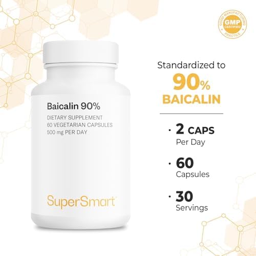 Supersmart - Suplemento de Extracto de Escutelaria Baicalensis 500mg - 90% Baicalina - 60 Cápsulas Vegetarianas Sin OGM y Sin Gluten - imagen 5