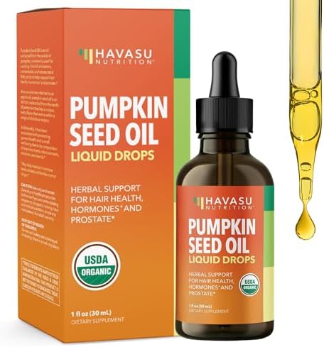 Aceite de Semilla de Calabaza - Orgánico USDA - Prensado en Frío para el Cabello, Próstata y Soporte Hormonal - Suministro para 2 Meses - Gotas - imagen 1