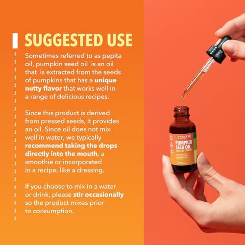 Aceite de Semilla de Calabaza - Orgánico USDA - Prensado en Frío para el Cabello, Próstata y Soporte Hormonal - Suministro para 2 Meses - Gotas - imagen 5
