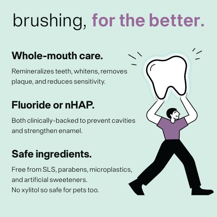 Tabletas de Pasta de Dientes Sin Flúor Unpaste, Sabor Menta, Hidroxiapatita Nano, Sin Xilitol, Paquete Reutilizable y Ecológico – 250 piezas / - imagen 5