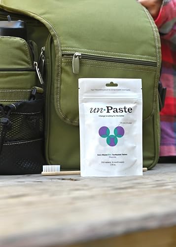 Tabletas de Pasta de Dientes Sin Flúor Unpaste, Sabor Menta, Hidroxiapatita Nano, Sin Xilitol, Paquete Reutilizable y Ecológico – 250 piezas / - imagen 8