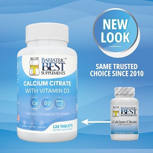 Calcio Citrato Bariátrico con Vitamina D3 | 600mg | Dosis Superior a la Competencia | Post Cirugía Bariátrica | 120 Tabletas | Hecho en EE. UU. - imagen 2