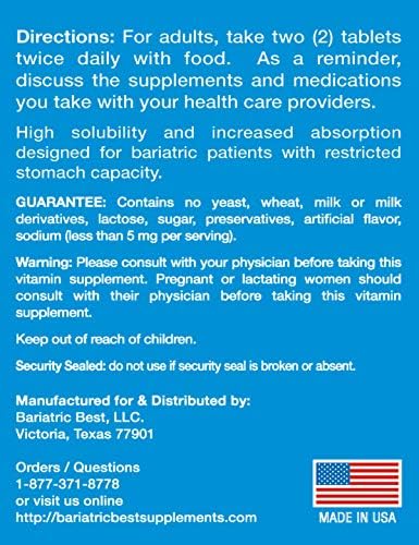 Calcio Citrato Bariátrico con Vitamina D3 | 600mg | Dosis Superior a la Competencia | Post Cirugía Bariátrica | 120 Tabletas | Hecho en EE. UU. - imagen 3