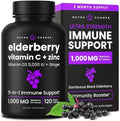 NutraChamps Elderberry con Vitamina C y Zinc - Suplemento de 5 en 1 para el Apoyo Inmunológico - imagen 1