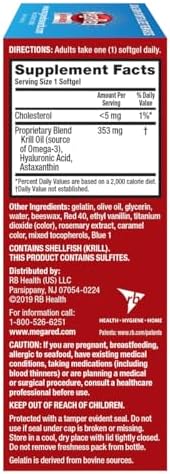 Suplemento MegaRed de Aceite de Kril Omega-3 de 353mg para el Cuidado de las Articulaciones con EPA/DHA, Antioxidantes y Ácido Hialurónico, 60 - imagen 5