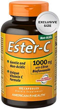 Ester-C 1000 mg con Bioflavonoides de American Health, 24 Horas de Soporte Inmunológico, Suave para el Estómago, No Ácido, 105 Cápsulas Sabor - imagen 1
