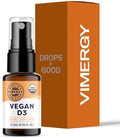 Vimergy D3 Vegano – Beneficios para la Función Inmunológica* – Orgánico Certificado USDA, Vegano, Sin Gluten – 1000UI/Porciones, 96 Porciones - imagen 1
