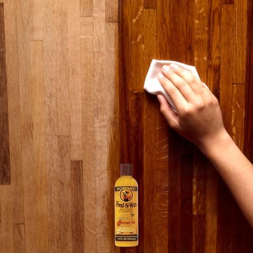 Limpiador y acondicionador de madera Howard Feed N Wax y aceite de naranja Howard, pulidor para muebles de madera y limpiador de teca - imagen 3