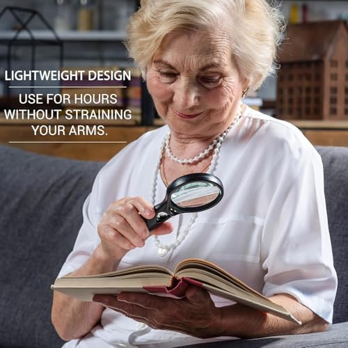 Lupa SeeZoom con Luz, Lente Grande 3X + Lente de Alta Potencia 12X, Lupa de Mano Iluminada para Lectura, Monedas y Joyería, Luz LED - imagen 4