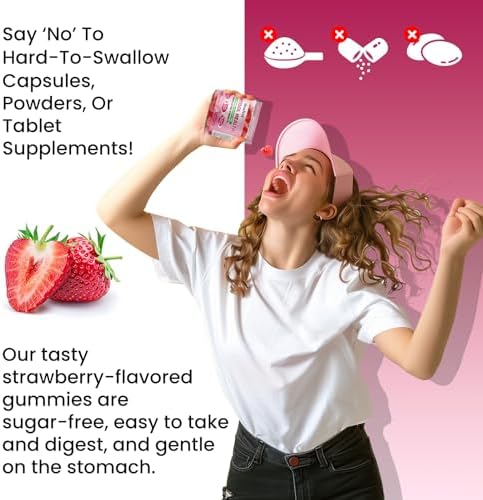 Gomitas Duwhot para Cortisol, Suplemento 15 en 1 para Mujeres con Ashwagandha, Magnesio y Folato, Apoyo Hormonal, Sin Azúcar, Veganas, 60 piezas - imagen 6