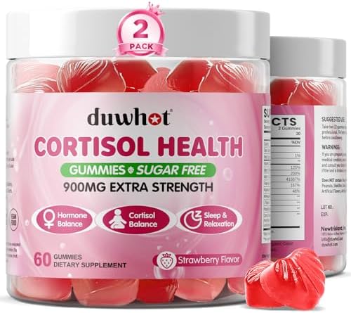 Gomitas Duwhot para Cortisol, Suplemento 15 en 1 para Mujeres con Ashwagandha, Magnesio y Folato, Apoyo Hormonal, Sin Azúcar, Veganas, 60 piezas - imagen 8