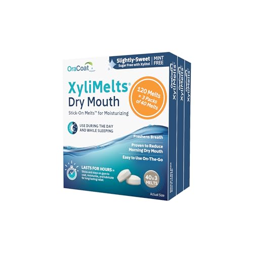 Oracoat XyliMelts para Boca Seca - Discos Hidratantes Adherentes, Sin Azúcar con Xilitol, 40 Piezas - Paquete de 3, Sabor Ligeramente Dulce, Alivio - imagen 3