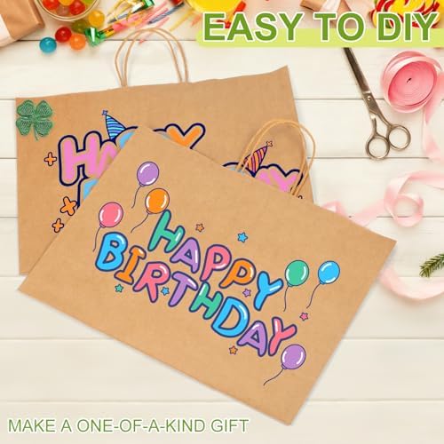 Bolsas de Papel Kraft Grandes Jiomrzo (50 Pzs) con Asa - Reutilizables (16x6x12 Pulgadas) para Negocios, Compras, Regalos y Tiendas - imagen 6