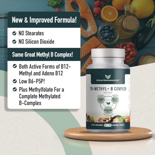 Tri-Methyl+ Complejo B Methylado - Suplemento de Vitaminas B Methyl para Soporte MTHFR con B12 Methylcobalamina, Adenosilcobalamina y Metilfolato - imagen 2