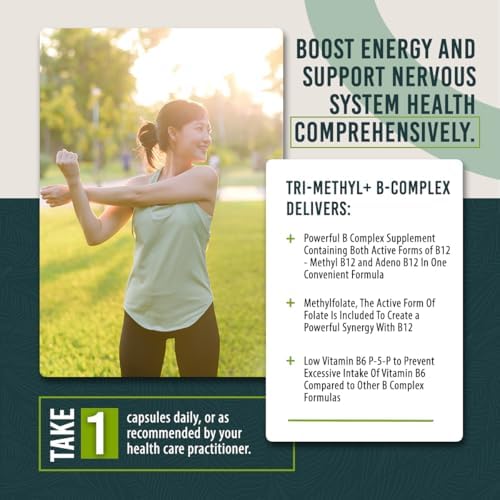 Tri-Methyl+ Complejo B Methylado - Suplemento de Vitaminas B Methyl para Soporte MTHFR con B12 Methylcobalamina, Adenosilcobalamina y Metilfolato - imagen 5
