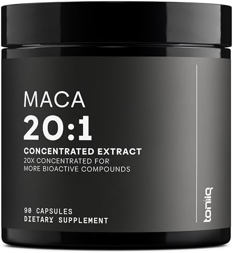 Toniiq Maca Raíz - Extracto Ultra Potente 20:1 - Complejo de Maca Negra, Roja y Amarilla - Origen Único, Silvestre y Altamente Concentrado - 90 - imagen 1