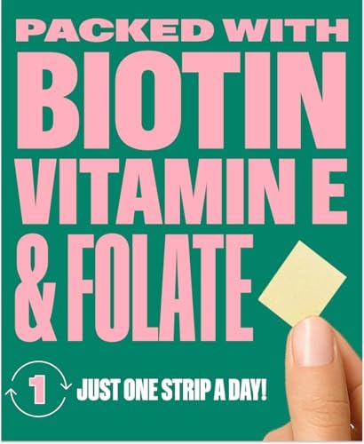 NuStrips™ Tiras de Belleza de Disolución Rápida con Biotina, Ácido Fólico y Vitamina E – Suplemento para Cabello, Piel y Uñas – Apoya el Crecimiento - imagen 3