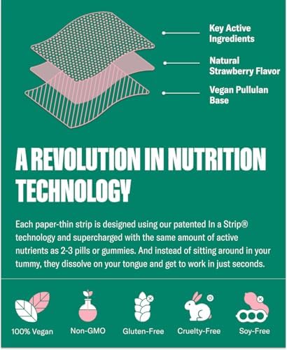 NuStrips™ Tiras de Belleza de Disolución Rápida con Biotina, Ácido Fólico y Vitamina E – Suplemento para Cabello, Piel y Uñas – Apoya el Crecimiento - imagen 6