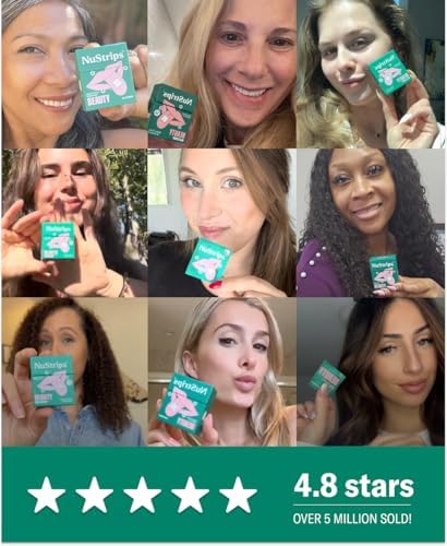 NuStrips™ Tiras de Belleza de Disolución Rápida con Biotina, Ácido Fólico y Vitamina E – Suplemento para Cabello, Piel y Uñas – Apoya el Crecimiento - imagen 8