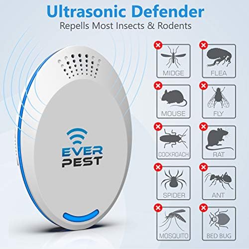 Repelente Ultrasónico de Plagas (Paquete de 2) - Para Pulgas, Ratas, Cucarachas, Mosquitos, Arañas, Escorpiones y Moscas de la Fruta - imagen 3