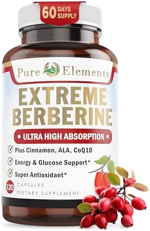 Complejo Extreme Berberina 500mg con ALA, CoQ10, Cúrcuma, Canela, Melón Amargo, Hoja de Banaba, Panax Coreano, Jalea Real y 21 Hierbas para el - imagen 1
