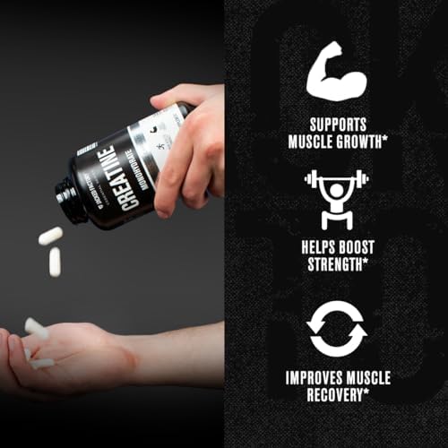 Cápsulas de Creatina Monohidratada Jacked Factory - Suplemento para Aumento de Masa Muscular, Fuerza y Energía - 150 Cápsulas - imagen 4