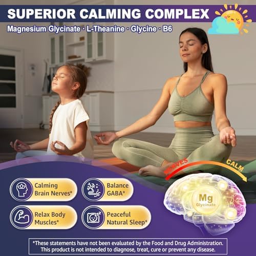Gomitas de Magnesio Glicinato para Niños 6+ y Adultos, 500mg/250mg con L Teanina, B6, Glicina y Zinc, 60 piezas, Sin Melatonina y Sin Azúcar - imagen 4