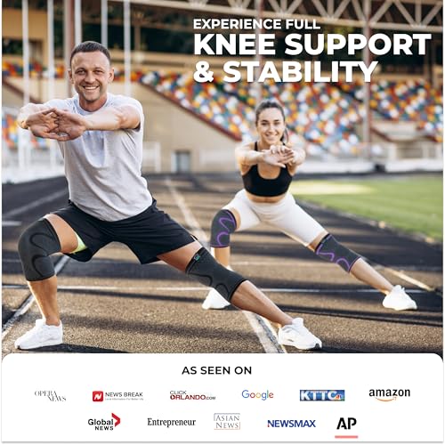 Faja de Compresión para Rodilla Modvel para Hombres y Mujeres, Paquete de 2, Soporte para Dolor de Rodilla, Ideal para Correr y Entrenamiento - imagen 3