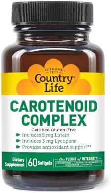 Country Life Complejo de Carotenoides con Luteína, Licopeno y Astaxantina, 60 Cápsulas Blandas, Soporte Antioxidante - imagen 1