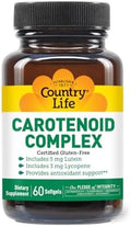 Country Life Complejo de Carotenoides con Luteína, Licopeno y Astaxantina, 60 Cápsulas Blandas, Soporte Antioxidante - imagen 1