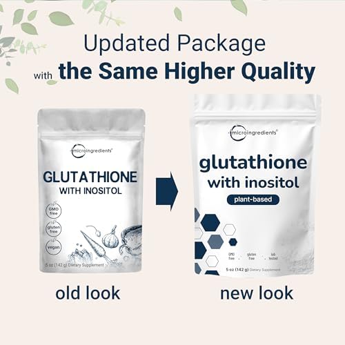 Suplemento de Glutatión, Polvo de Glutatión Reducido Puro con Inositol, 5 Onzas (Suministro para 9 Meses), Fórmula 2 en 1, Potentes Ingredientes - imagen 3