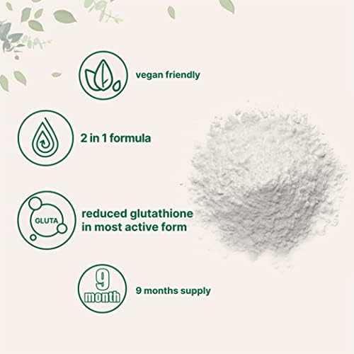Suplemento de Glutatión, Polvo de Glutatión Reducido Puro con Inositol, 5 Onzas (Suministro para 9 Meses), Fórmula 2 en 1, Potentes Ingredientes - imagen 4