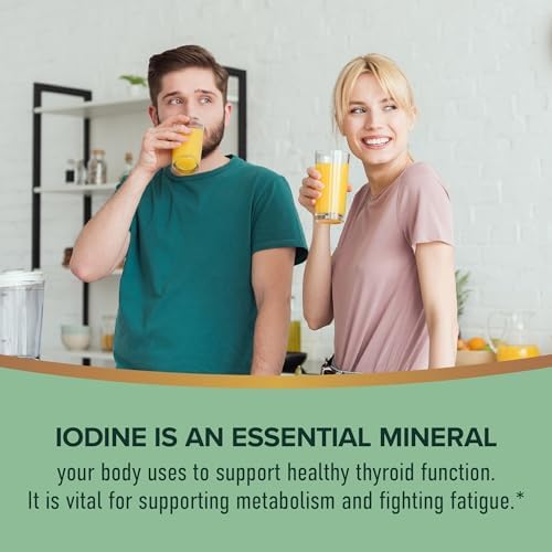 Iodo Orgánico Líquido para Apoyo a la Tiroides | Suplementos de Iodo Nascent | Certificado Orgánico USDA | Ioduro de Potasio Decolorido | 1100 mcg | - imagen 4