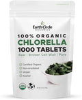 Tabletas de Chlorella Orgánica Earth Circle Organics 1000 piezas | Chlorella Pyrenoidosa Pura | Pared Celular Rota para Mejor Absorción | Vegano, - imagen 1