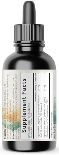 Aceite Orgánico de Orégano con Aceite de Semilla Negra, 4 fl oz | Gotero 2 en 1 | Gotas Líquidas de Alta Potencia con Carvacrol y Timoquinona | - imagen 6