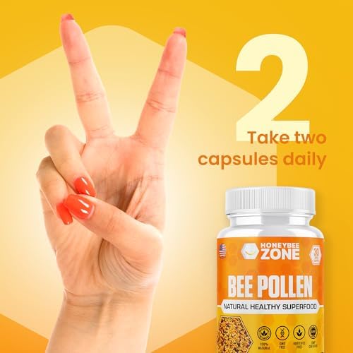 HONEYBEEZONE – Gránulos de Polen de Abeja 100% Puro en 60 Cápsulas Veganas – Alto en Complejo B para Metabolismo y Energía - Sin Gluten y No - imagen 6