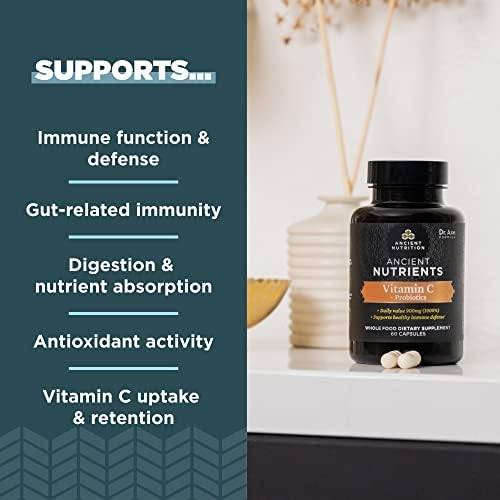Suplemento de Probióticos y Vitamina C Ancient Nutrition, Apoya el Sistema Inmunológico y la Salud Digestiva, Sin GMOs, 30 Porciones, Paleo y Keto - imagen 3