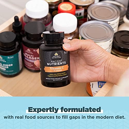Suplemento de Probióticos y Vitamina C Ancient Nutrition, Apoya el Sistema Inmunológico y la Salud Digestiva, Sin GMOs, 30 Porciones, Paleo y Keto - imagen 5