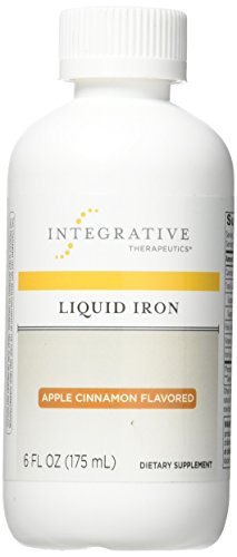 Suplemento de Hierro Líquido Integrative Therapeutics - Apoyo Energético con Vitamina B12 y Folato - Sabor Manzana Canela, 6 fl oz (35 Porciones) - - imagen 1