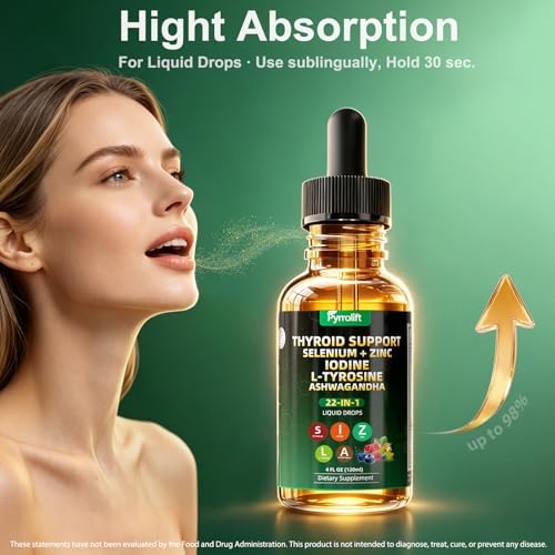 Suplemento Natural para Tiroides 22 en 1 para Hombres y Mujeres | Fórmula Herbal con Kelp, Ashwagandha, Cúrcuma, Selenio, Zinc, L-Tirosina y Vitamina - imagen 3