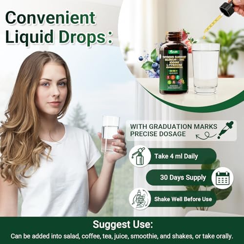 Suplemento Natural para Tiroides 22 en 1 para Hombres y Mujeres | Fórmula Herbal con Kelp, Ashwagandha, Cúrcuma, Selenio, Zinc, L-Tirosina y Vitamina - imagen 8