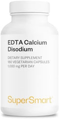 Supersmart - Suplemento de EDTA 1000mg al Día - EDTA de Calcio Disódico | Sin OGM y Libre de Gluten - 180 Cápsulas Vegetarianas - imagen 1