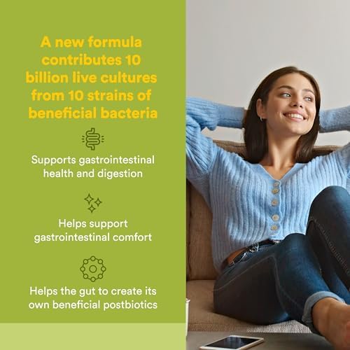 Suplemento Sinbiótico Pre+Probiótico Natural Factors de 10 Mil Millones - Salud Digestiva y Intestinal Orgánica - 60 Cápsulas Vegetarianas Sin Gluten - imagen 2