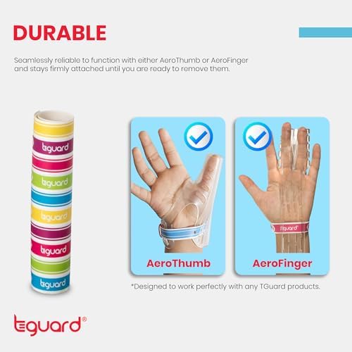Pulseras TGuard AeroThumb y AeroFinger – Muñequera auténtica y resistente para asegurar ThumbGuards y FingerGuards, disuasivo para succión de dedos y - imagen 4