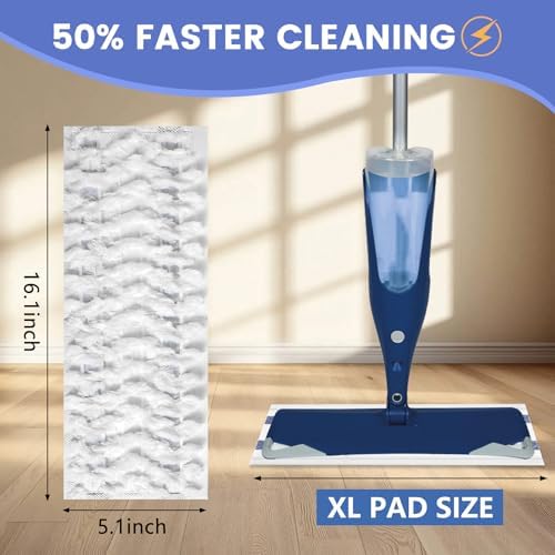 Paquete de 60 Almohadillas Desechables de Microfibra para Mopas Bona | Almohadillas de Repuesto Resistentes Compatibles con Mopas Planas de 15-18 - imagen 2