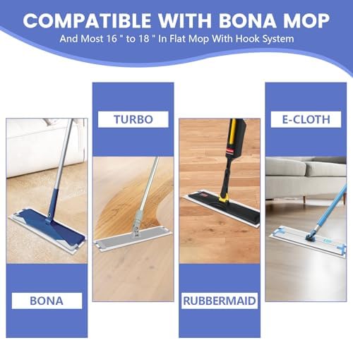 Paquete de 60 Almohadillas Desechables de Microfibra para Mopas Bona | Almohadillas de Repuesto Resistentes Compatibles con Mopas Planas de 15-18 - imagen 3
