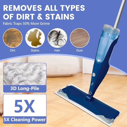 Paquete de 60 Almohadillas Desechables de Microfibra para Mopas Bona | Almohadillas de Repuesto Resistentes Compatibles con Mopas Planas de 15-18 - imagen 4